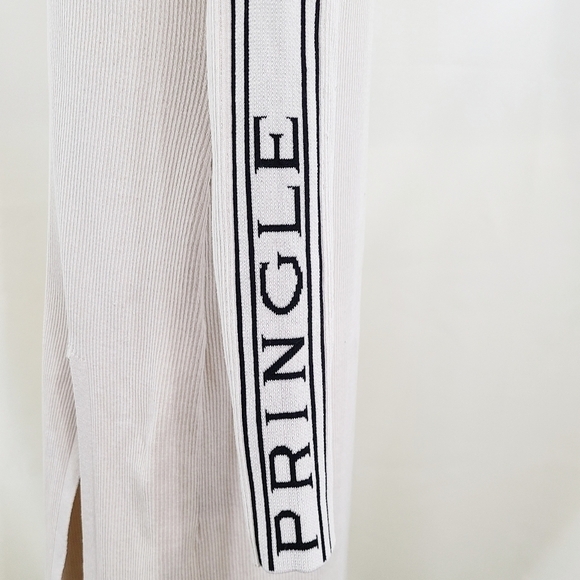 H&M x Pringle ribbed knit sweater dress cream high slit size Women's Size Large - Picture 7 of 10